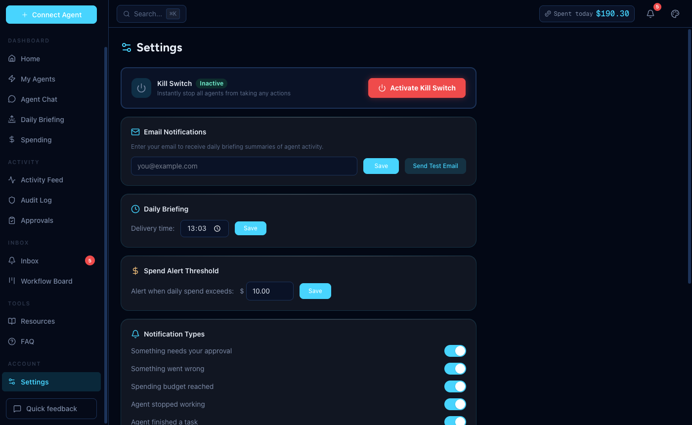 Kill Switch Dashboard